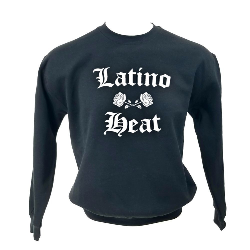 LATINO HEAT Wrestling Pullover Crewneck Sweatshirt - streetwear hip hop rap tee